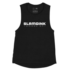 SLAMDINK Pickleball Women's  Black Soft Muscle Tee