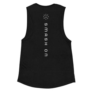 SLAMDINK Pickleball Women's  Black Soft Muscle Tee