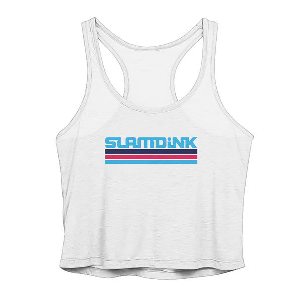 Women's SLAMDINK Sheer Cropped Racer Tank